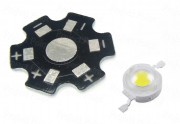 1W White SMD LED with Heatsink - Medium Quality