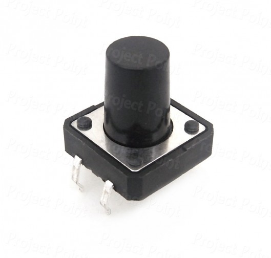 4-Pin 12mm Square Push Button Tact Switch - Height 10mm (Min Order Quantity 1 pc for this Product)