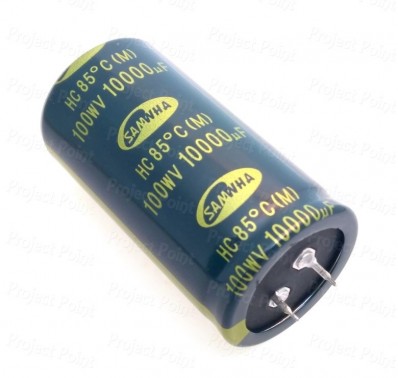 10000uF 100V High Quality Electrolytic Capacitor - Samwha (Min Order Quantity 1pc for this Product)