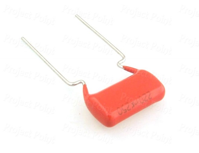 0.22uF 250V Non-Polar Polyester Film Capacitor - Vishay (Min Order Quantity 1 pc for this Product)