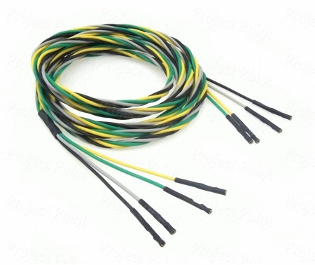 4-Pin High Quality Female to Female Jumper Wire - 1500mA 50cm (Min Order Quantity 1pc for this Product)