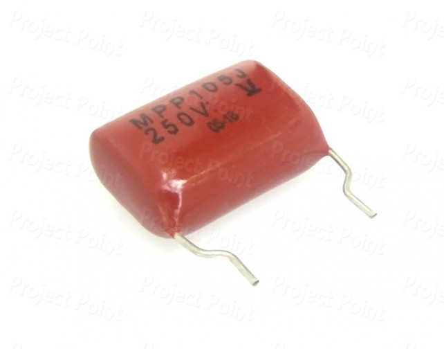 1uF 250V Non-Polar Metallized Film Capacitor (Min Order Quantity 1 pc for this Product)