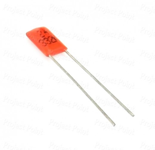 0.0033uF - 3.3nF 100V Non-Polar Polyester Capacitor (Min Order Quantity 1 pc for this Product)