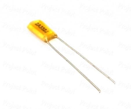 0.0033uF - 3.3nF 100V Non-Polar Capacitor - Yellow (Min Order Quantity 1pc for this Product)