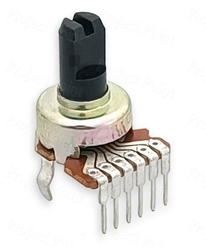 100K Linear Taper 12mm Dual Single Row 6-Pin Potentiometer (Min Order Quantity 1 pc for this Product)