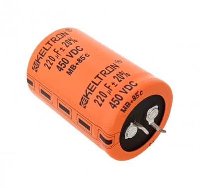 220uF 450V High Quality Electrolytic Capacitor - Keltron (Min Order Quantity 1pc for this Product)