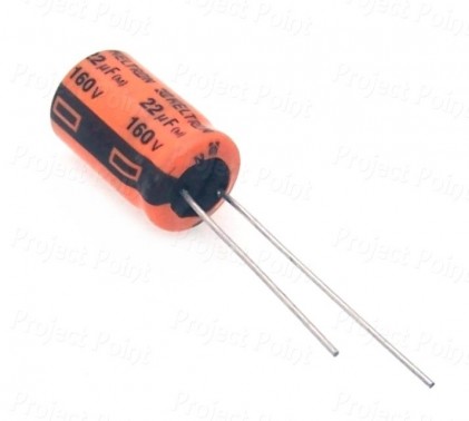 22uF 160V High Quality Electrolytic Capacitor - Keltron (Min Order Quantity 1pc for this Product)