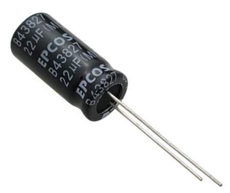 22uF 250V Electrolytic Capacitor - Epcos (Min Order Quantity 1pc for this Product)