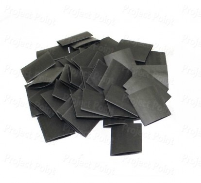 Pre-Cut Heat Shrink Tube 25mm x 80mm Black - 1 Pc (Min Order Quantity 1pc for this Product)