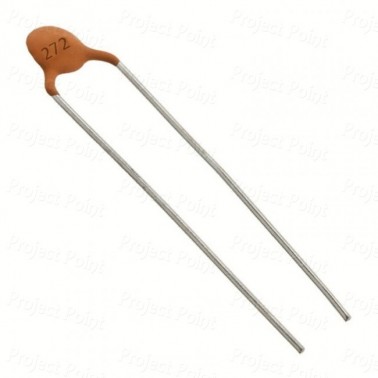 0.0027uF - 2.7nF - 2700pF 50V Ceramic Disc Capacitor (Min Order Quantity 1 pc for this Product)