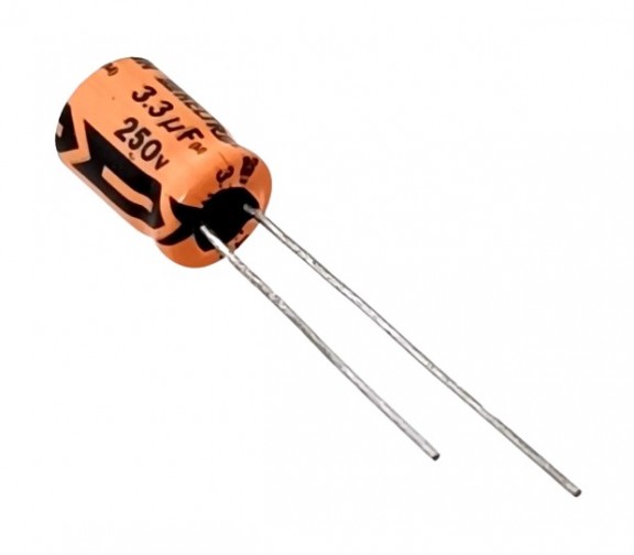 3.3uF 250V High Quality Electrolytic Capacitor - Keltron (Min Order Quantity 1 pc for this Product)