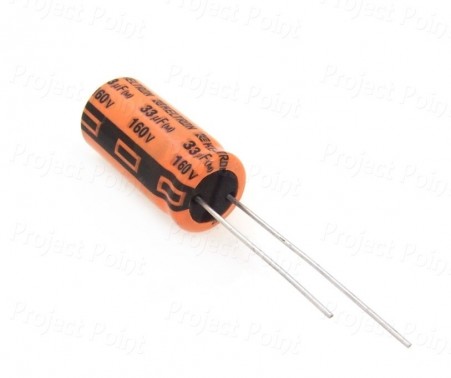 33uF 160V High Quality Electrolytic Capacitor - Keltron (Min Order Quantity 1pc for this Product)