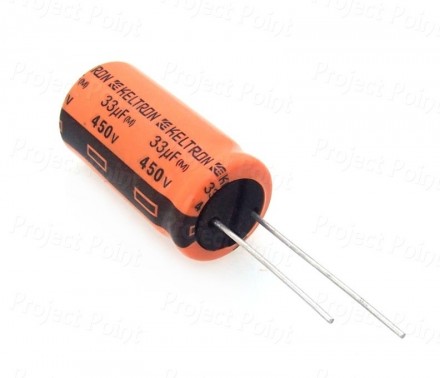 33uF 450V High Quality Electrolytic Capacitor - Keltron (Min Order Quantity 1pc for this Product)