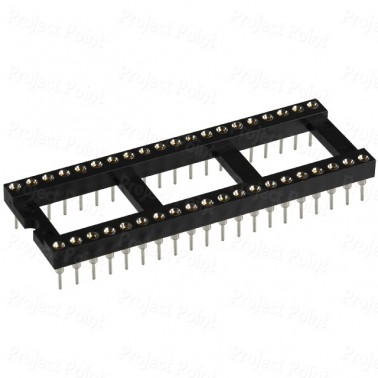 40-Pin Machined Contacts IC Socket - Low Quality (Min Order Quantity 1pc for this Product)