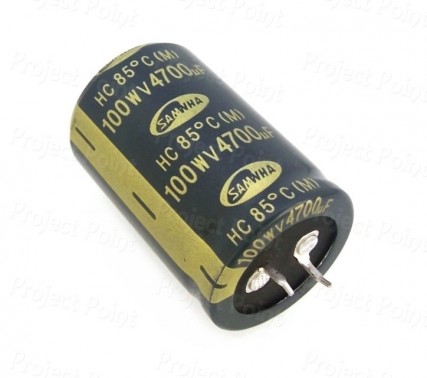 4700uF 100V High Quality Electrolytic Capacitor - Samwha (Min Order Quantity 1pc for this Product)
