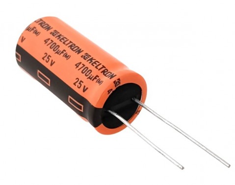 4700uF 25V High Quality Electrolytic Capacitor - Keltron (Min Order Quantity 1pc for this Product)