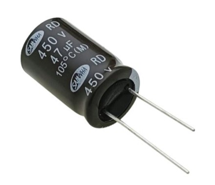 47uF 450V Electrolytic Capacitor - Samwha RD Series (Min Order Quantity 1 pc for this Product)