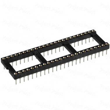 48-Pin High Reliability Machined Contacts IC Socket (Min Order Quantity 1pc for this Product)