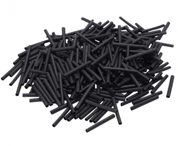 Pre-Cut Heat Shrink Tube 1.5mm x 35mm Black - 500pcs (Min Order Quantity 1 pac for this Product)