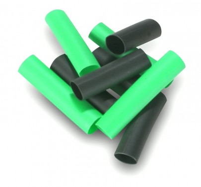 Pre-Cut Heat Shrink Tube 5mm x 30mm Green and Black - 100 Pcs (Min Order Quantity 1 pc for this Product)