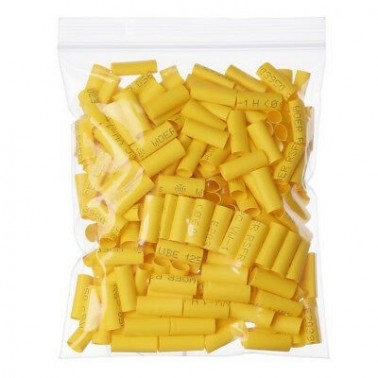 Pre-Cut Heat Shrink Tube 5mm x 50mm Yellow - 100 Pcs (Min Order Quantity 1pc for this Product)