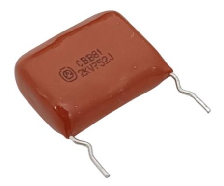 0.0075uF (7.5nF) 2000V Non-Polar Film Capacitor (Min Order Quantity 1pc for this Product)