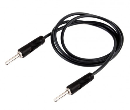 4mm Banana Plug to Banana Plug Cable - 6A 20cm Black (Min Order Quantity 1pc for this Product)
