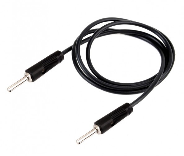 4mm Banana Plug to Banana Plug Cable - 10A 50cm Black (Min Order Quantity 1 pc for this Product)