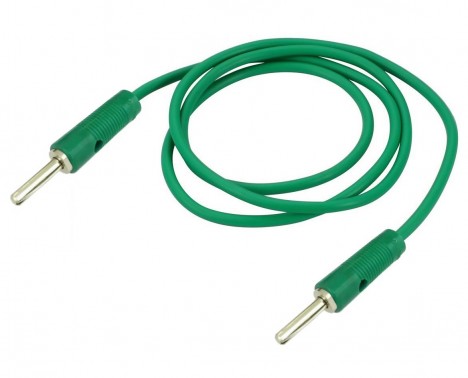 4mm Banana Plug to Banana Plug Cable - 13A 60cm Green (Min Order Quantity 1pc for this Product)