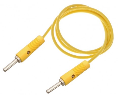 4mm Banana Plug to Banana Plug Cable - 6A 50cm Yellow (Min Order Quantity 1pc for this Product)