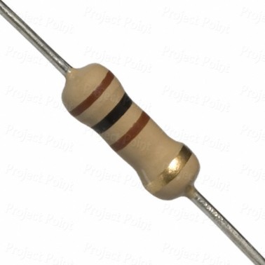 100 Ohm 0.5W Carbon Film Resistor 5% - Medium Quality (Min Order Quantity 1pc for this Product)