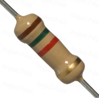 1.5K Ohm 1W Carbon Film Resistor 5% - High Quality (Min Order Quantity 1pc for this Product)