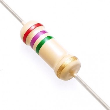 2.7M Ohm 1W Carbon Film Resistor 5% - High Quality (Min Order Quantity 1 pc for this Product)