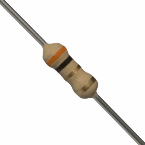 3.3 Ohm 0.25W Carbon Film Resistor 5% - High Quality (Min Order Quantity 1 pc for this Product)