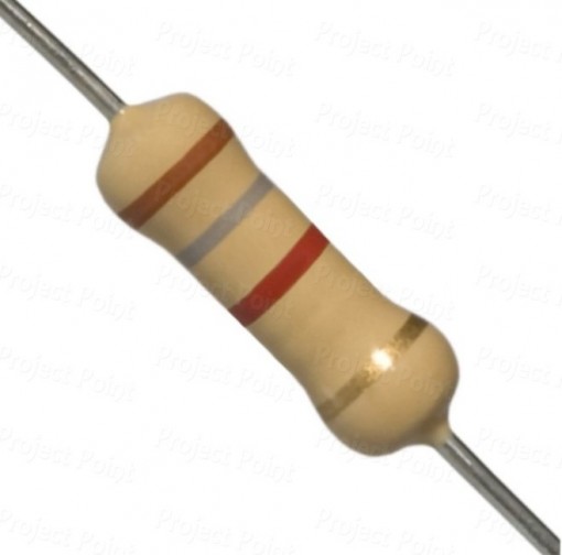 1.8K Ohm 2W Carbon Film Resistor 5% - High Quality (Min Order Quantity 1 pc for this Product)