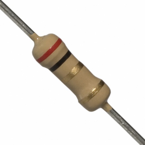 2 Ohm 0.5W Carbon Film Resistor 5% - Medium Quality (Min Order Quantity 1 pc for this Product)