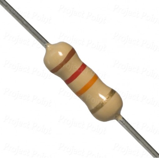 12K Ohm 0.5W Carbon Film Resistor 5% - High Quality (Min Order Quantity 1 pc for this Product)