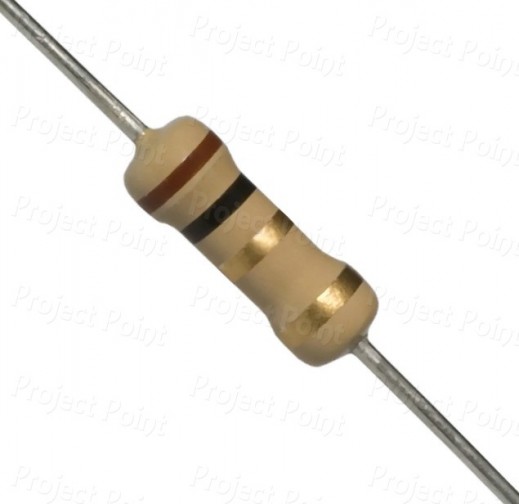 1 Ohm 0.5W Carbon Film Resistor 5% - High Quality (Min Order Quantity 1 pc for this Product)