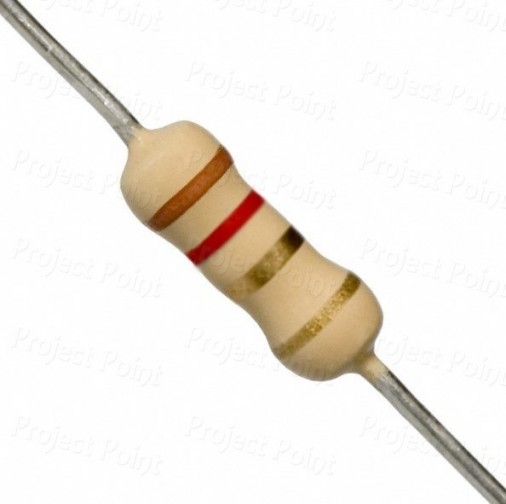 1.2 Ohm 0.5W Carbon Film Resistor 5% - High Quality (Min Order Quantity 1 pc for this Product)