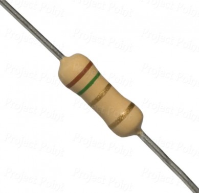 1.5 Ohm 0.5W Carbon Film Resistor 5% - Medium Quality (Min Order Quantity 1pc for this Product)
