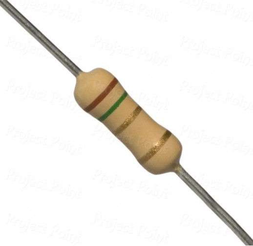 1.5 Ohm 0.5W Carbon Film Resistor 5% - High Quality (Min Order Quantity 1 pc for this Product)