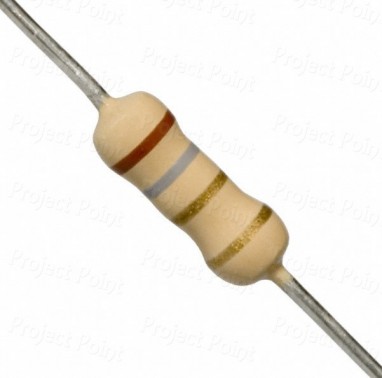1.8 Ohm 0.5W Carbon Film Resistor 5% - Medium Quality (Min Order Quantity 1pc for this Product)