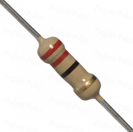 22 Ohm 0.5W Carbon Film Resistor 5% - High Quality (Min Order Quantity 1 pc for this Product)