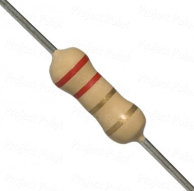 2.2 Ohm 0.5W Carbon Film Resistor 5% - High Quality (Min Order Quantity 1pc for this Product)