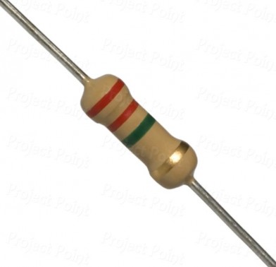 2.2M Ohm 0.5W Carbon Film Resistor 5% - High Quality (Min Order Quantity 1pc for this Product)