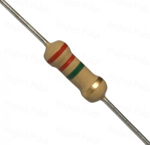 2.2M Ohm 0.5W Carbon Film Resistor 5% - High Quality (Min Order Quantity 1 pc for this Product)