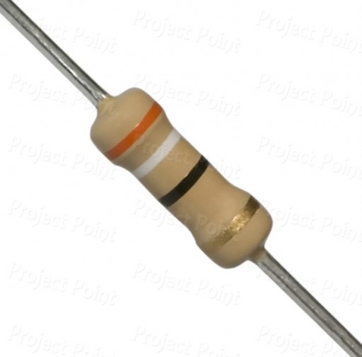 39 Ohm 0.5W Carbon Film Resistor 5% - High Quality (Min Order Quantity 1 pc for this Product)