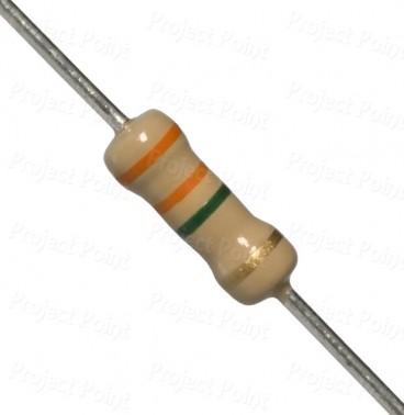 3.3M Ohm 0.5W Carbon Film Resistor 5% - High Quality (Min Order Quantity 1pc for this Product)