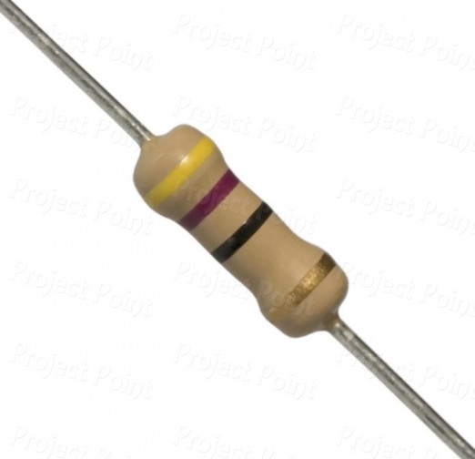 47 Ohm 0.5W Carbon Film Resistor 5% - High Quality (Min Order Quantity 1 pc for this Product)