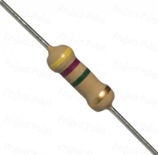 4.7M Ohm 0.5W Carbon Film Resistor 5% - High Quality (Min Order Quantity 1 pc for this Product)